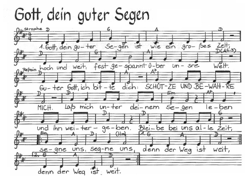 Noten: Gott, dein guter Segen